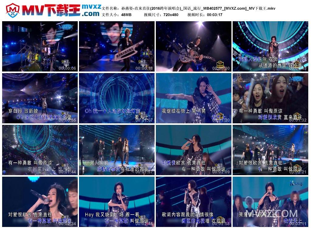 孙燕姿-直来直往(2016跨年演唱会)_国语_流行_MB402577